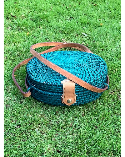 Cane Oval Sling Bag | Evening &amp; Summer Sling | 3 Colors-12249054