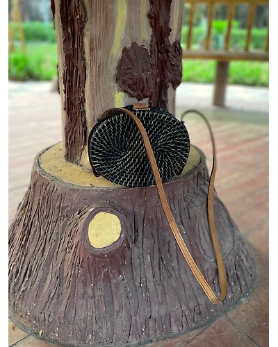 Cane Oval Sling Bag | Evening &amp; Summer Sling | 3 Colors-12249074