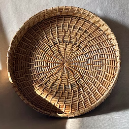 circular double weave kosh tray