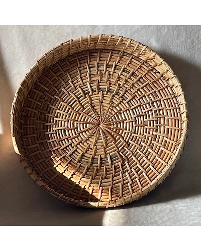 Circular Double Weave Kosh Tray-12249080