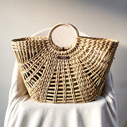 classy natural brunch/beach tote bag