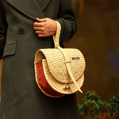 handcrafted straw viking purse | rare finds