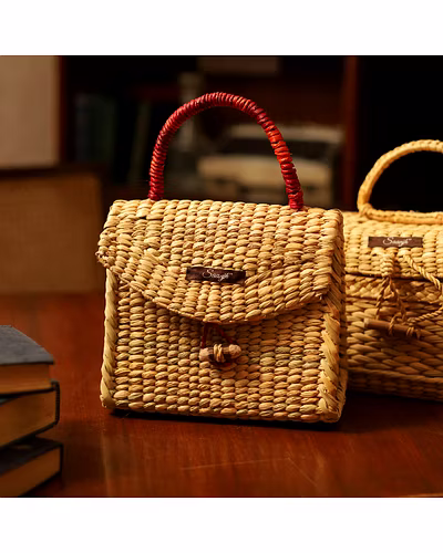 Straw &amp; Coco Fabric Baguette | Spring 2023 Collection-12249896