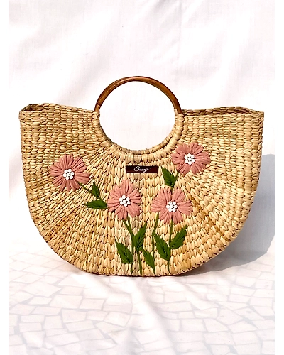 Pink Kauna Handwoven Embroidered Handbag-12249810