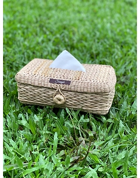 Kauna Straw Handwoven Bohemian Décor Tissue Box