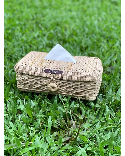 Kauna Straw Handwoven Bohemian Décor Tissue Box-12249276