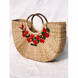 floral border kauna embroidered handbag