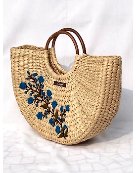 Kauna Handwoven Embroidered Floral Handbag