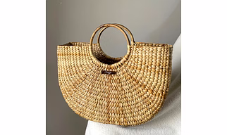 Half Moon Natural Brunch/Beach Bag