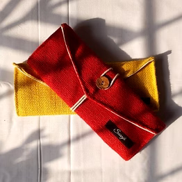 jute 3-fold envelope pouch
