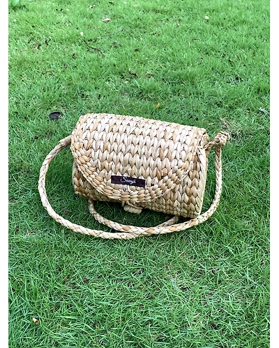 Kauna Woven Globose Horizontal Sling Bag-12249710