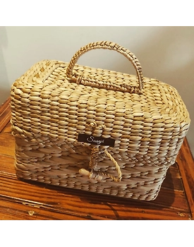 Kauna Straw Handwoven Vanity Case