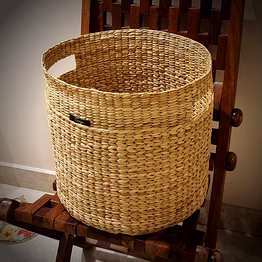 kauna straw handwoven christmas tree basket | planter sleeve | laundry hamper