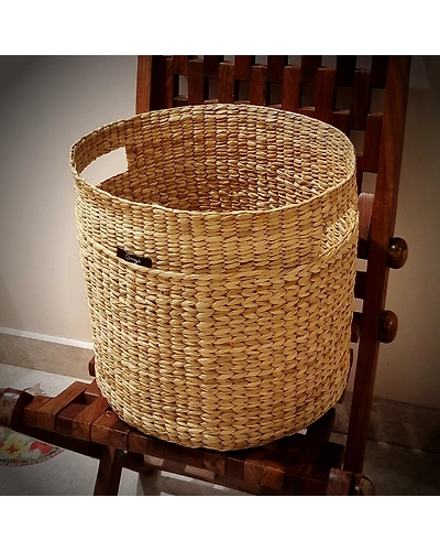 Kauna Straw Handwoven Christmas Tree Basket | Planter Sleeve | Laundry Hamper-12249282