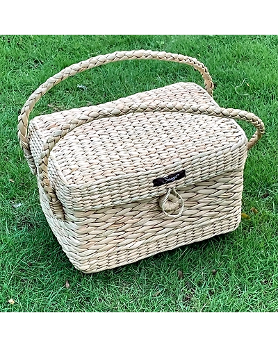 Kauna Straw Handwoven Bridal Kit Bag | Jewelery Box-12249280