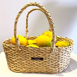natural fiber fruit basket - double secure handle
