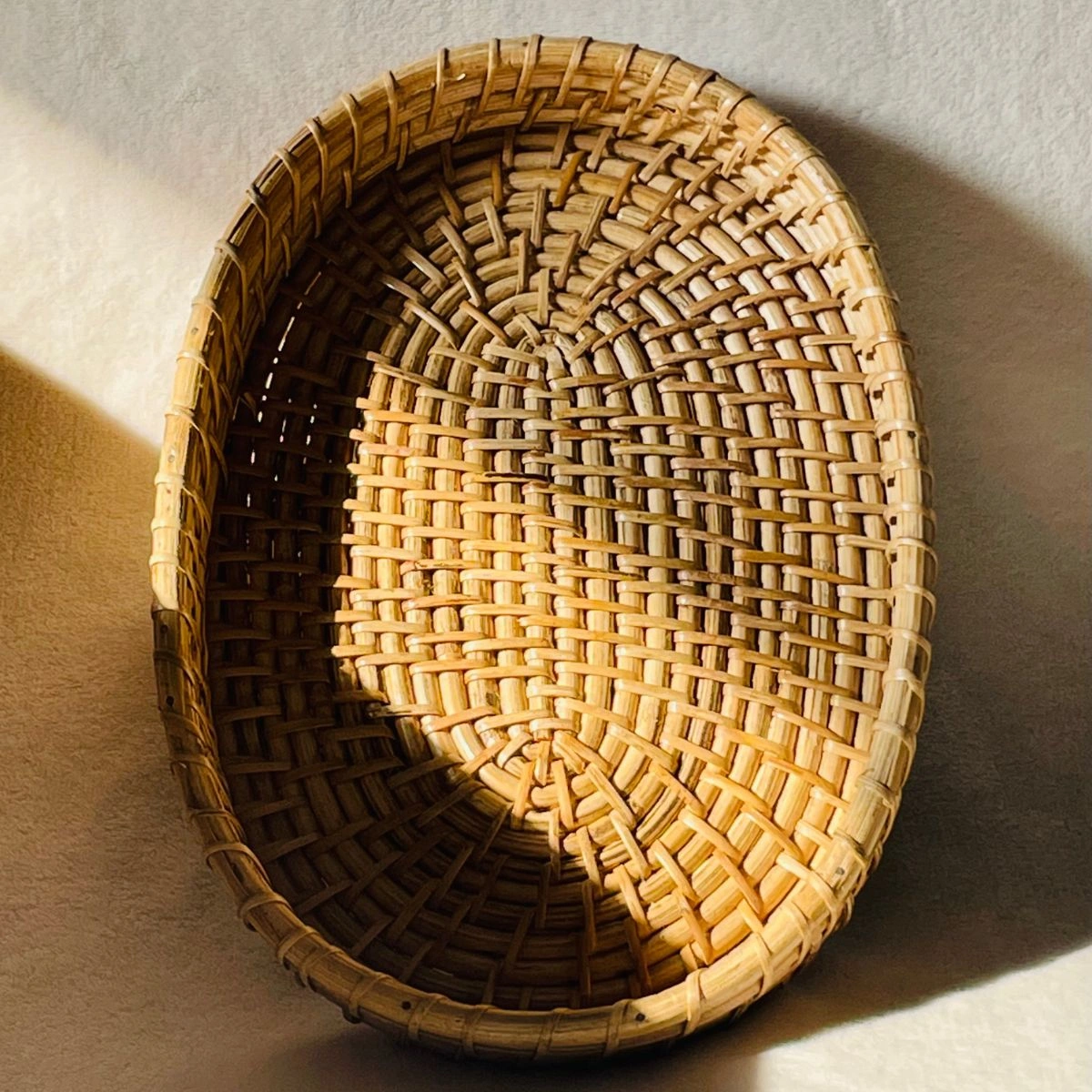 Oval Natural Weave Kosh Tray-12249770