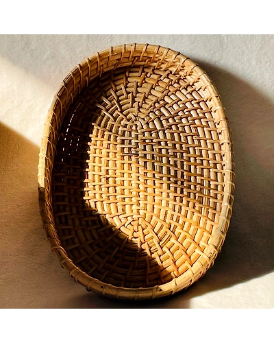 Oval Natural Weave Kosh Tray-12249770