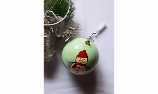 Papier Mache Ornamental Snowman - Pack of 2