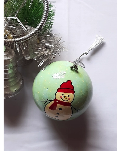 Papier Mache Ornamental Snowman - Pack of 2-12249790