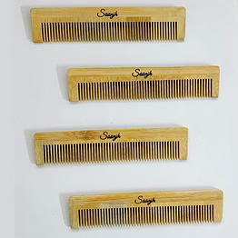bamboo hair comb - small - pack of 4
