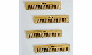 Bamboo Hair Comb - Small - Pack of 4