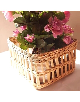 Kauna Straw Handwoven Indoor Planter Sleeve