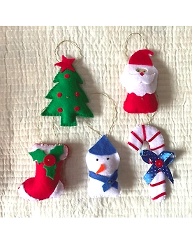 Handmade Felt Christmas Ornaments | Assorted