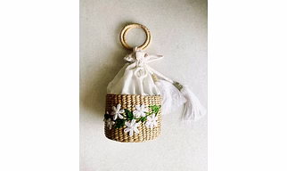 Kauna Velvet Hand-embroidered Potli Bag | Ethnic Boho Style Drawstring Purse | Saanjh Exclusive