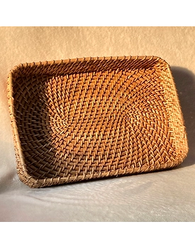 Rectangular Natural Weave Kosh Tray