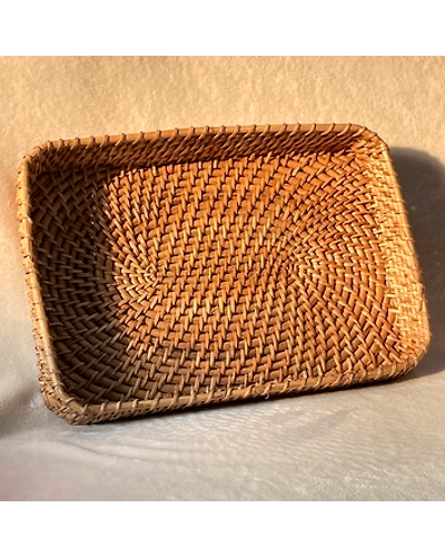 Rectangular Natural Weave Kosh Tray-12249836