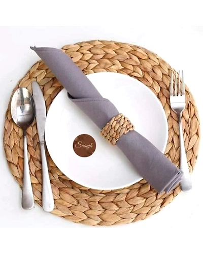 Water Reed Napkin Rings | Set of 4 |  Table Essentials &amp; Decoration-12249918