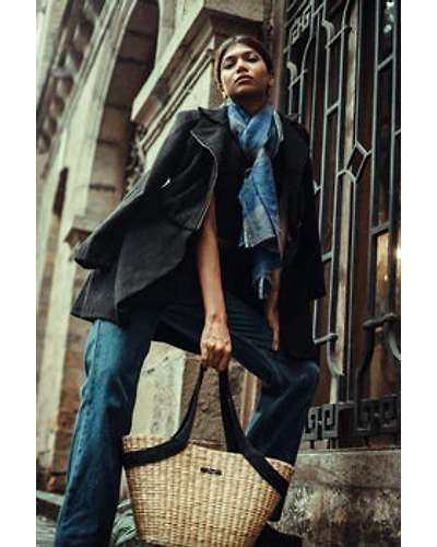 Straw Tote with Hemp Handle | Totes &amp; Handbags-3