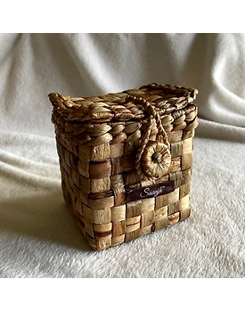 Saanjh Handwoven Cane Straw Mini Box