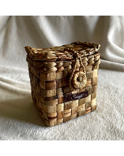 Saanjh Handwoven Cane Straw Mini Box-12249868
