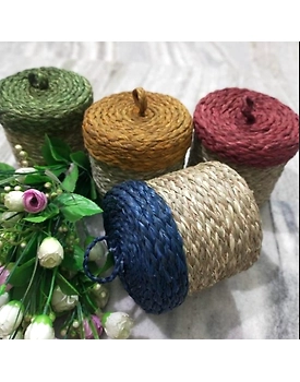 Saanjh Grass Fiber Storage Box | Assorted Colors | Gift Hampers