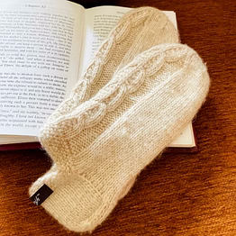 handloom cashmere booties | indoor socks | handspun & handknit