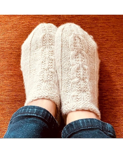 Handloom Cashmere Booties | Indoor Socks | Handspun &amp; Handknit-1