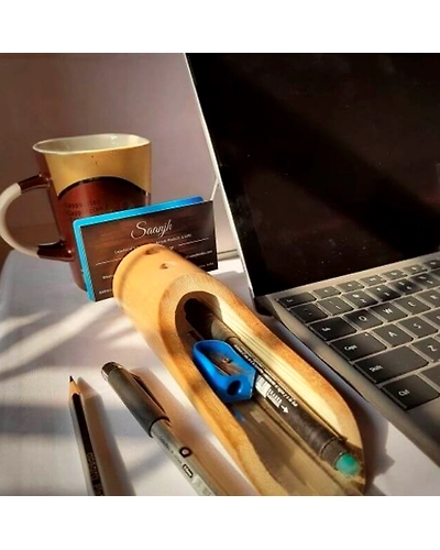 Bamboo Desk Organiser-1