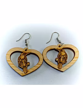 Wooden Handcrafted Earrings-1-sm