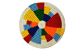Sabai Grass handmade wall storage basket, Size 30CM, Multi color