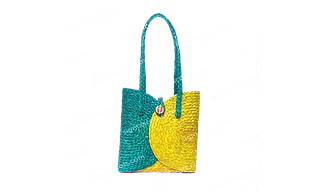 Sabai Grass Yelllow & Sky Tote bag