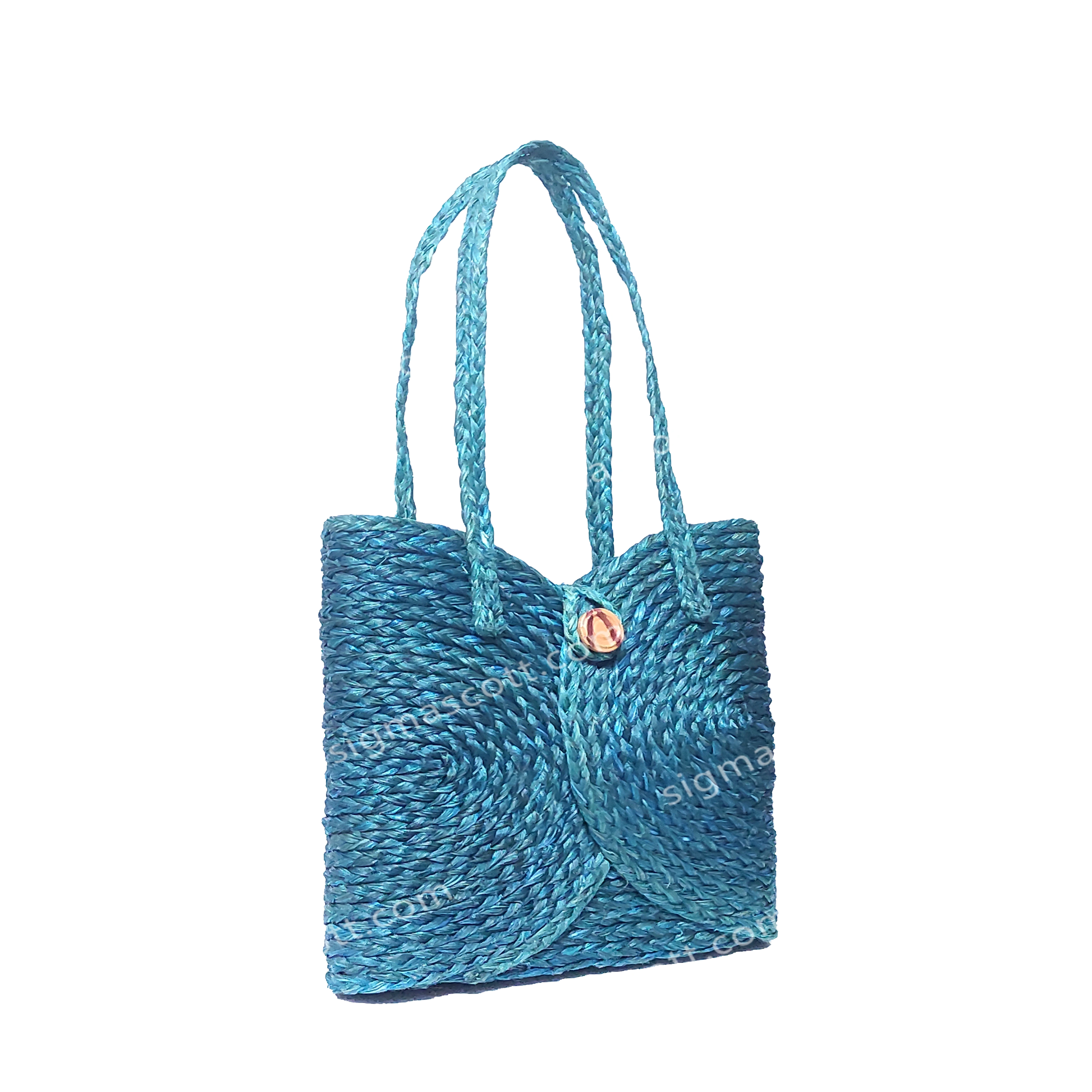 Sabai Grass Blue Ladies Handbag-(30x30x08)CM-1