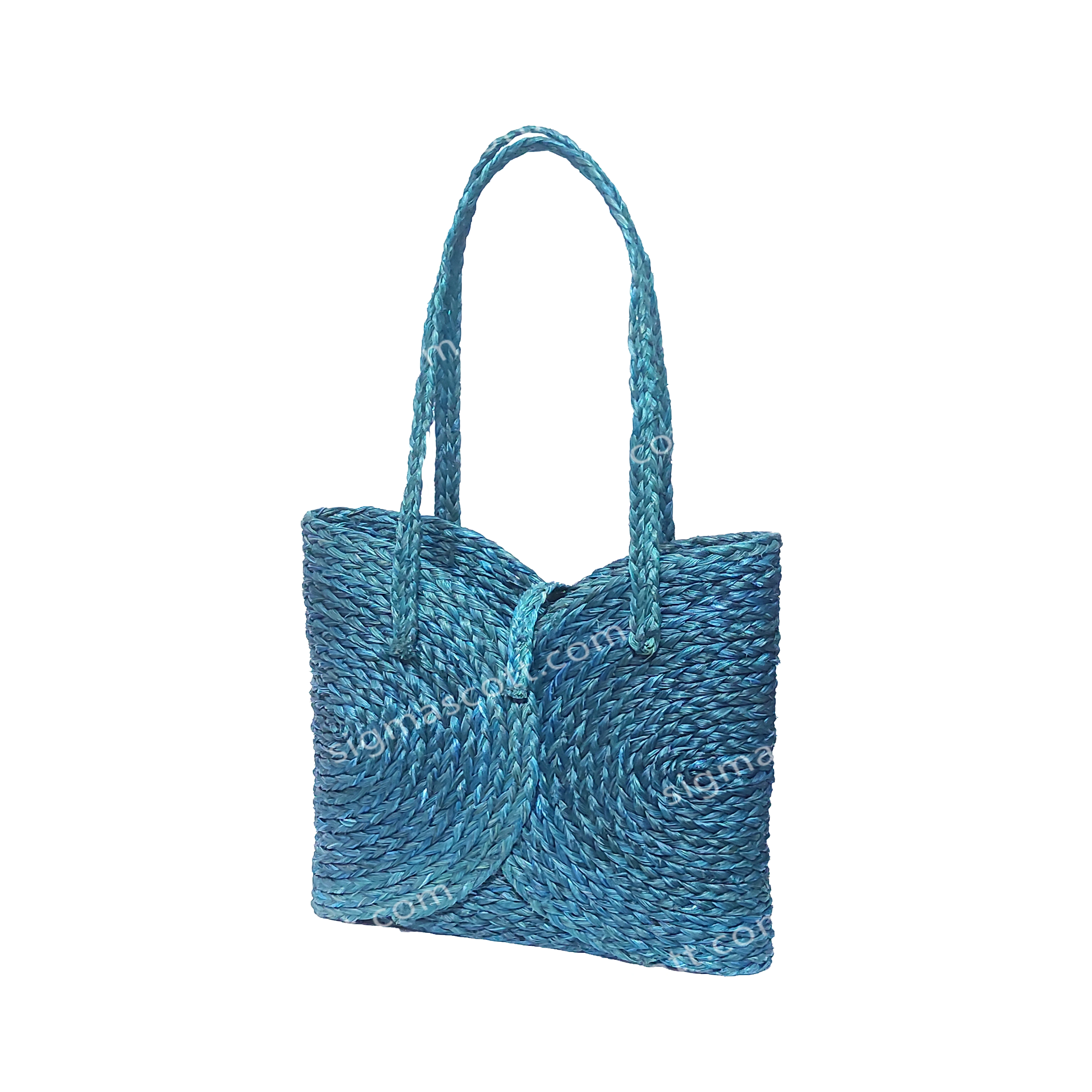 Sabai Grass Blue Ladies Handbag-(30x30x08)CM-3