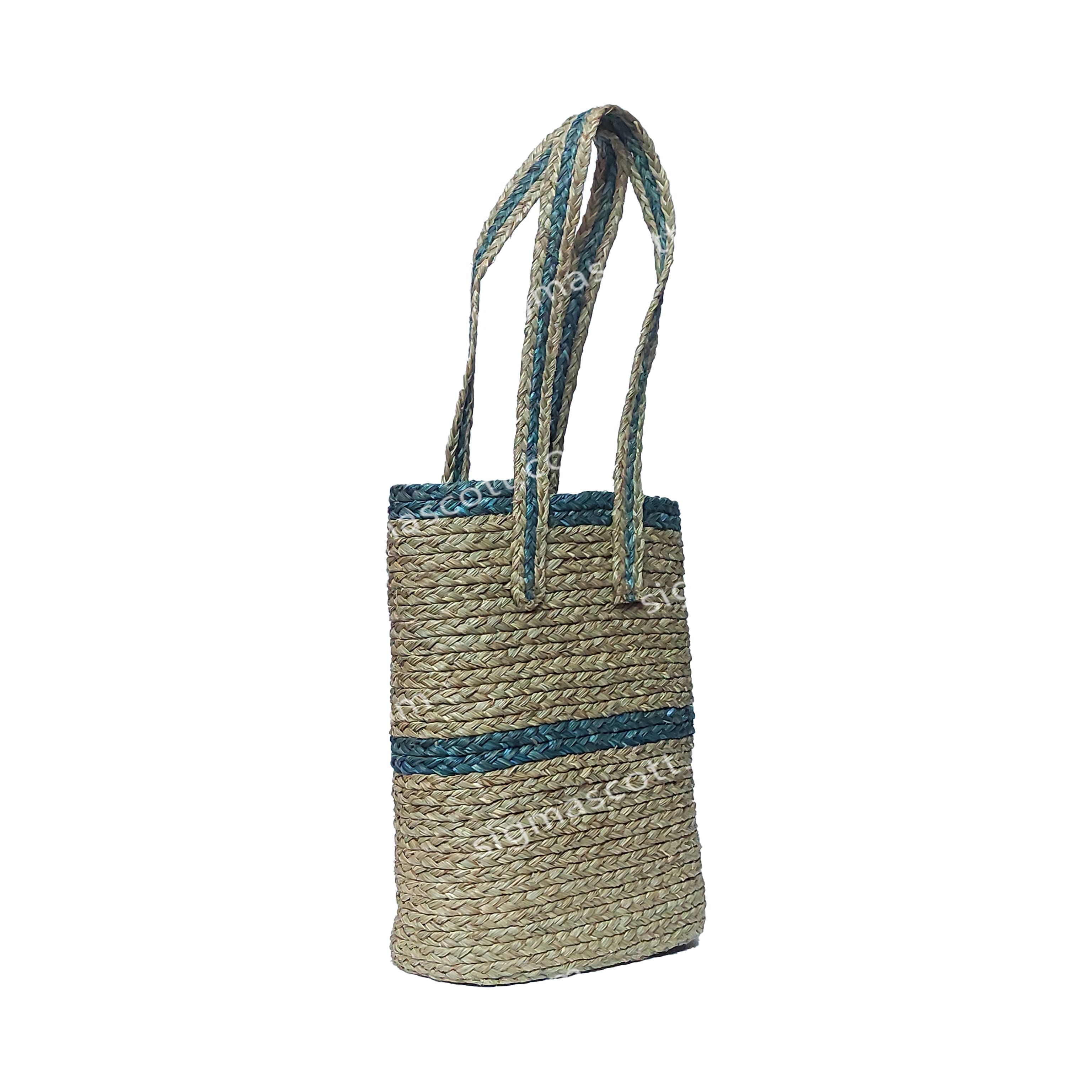 Handmade Sabai Grass Lunch Bag-(35x25x12)CM-2