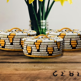 sigmascott handicraft sabai grass thread and date palm leaf storage single pieces