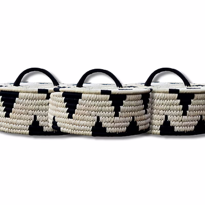 sigmascott handicraft sabai grass black binding storage box single piece