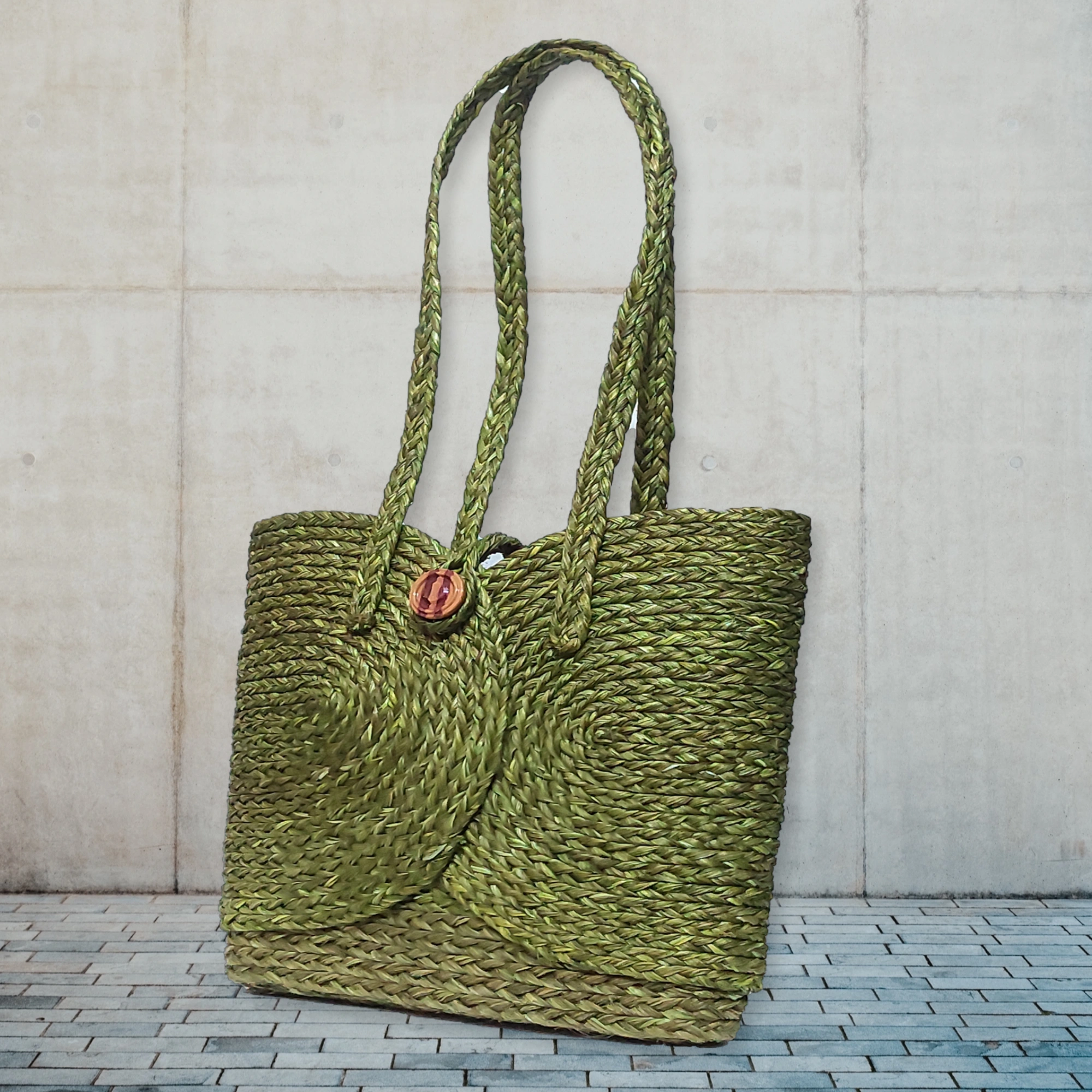 Handicraft Sabai Grass Tota Bag-(12x12x8)CM-2