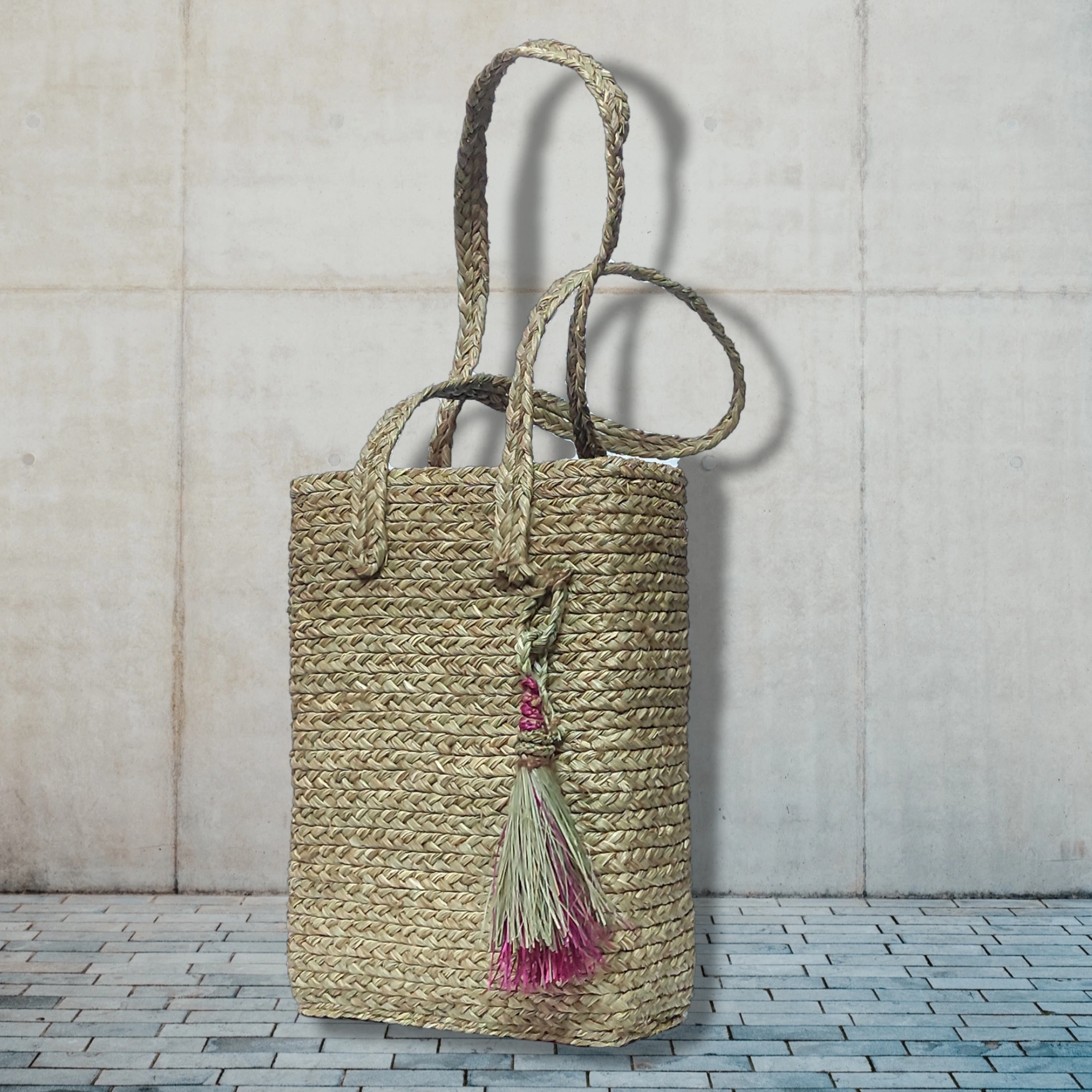 Sabai Grass Shopping Bag-(35x25x12)CM-2