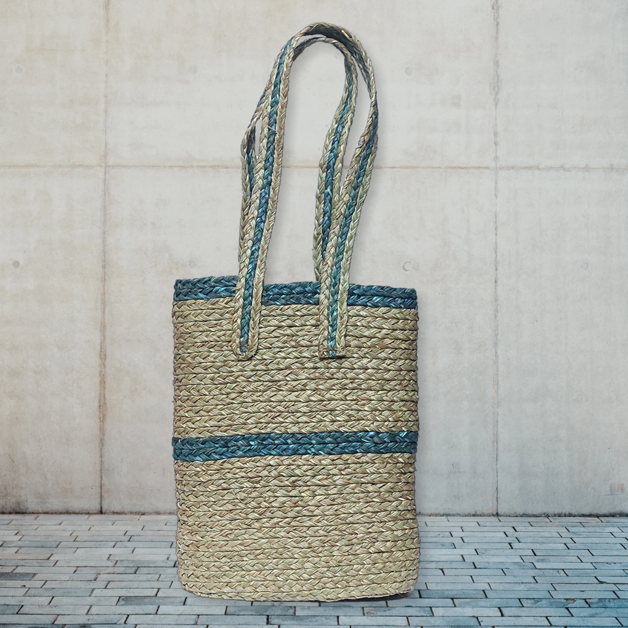 Handmade Sabai Grass Lunch Bag-(35x25x12)CM-1